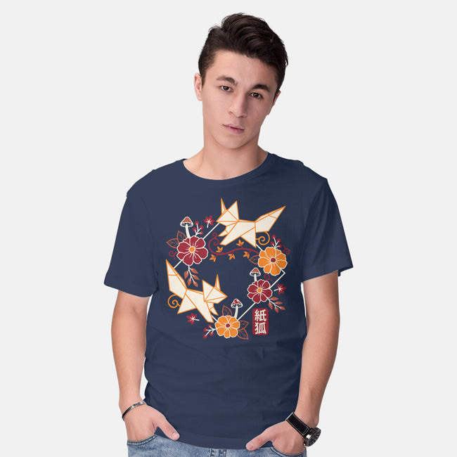 Origami Foxes-Mens-Basic-Tee-NemiMakeit