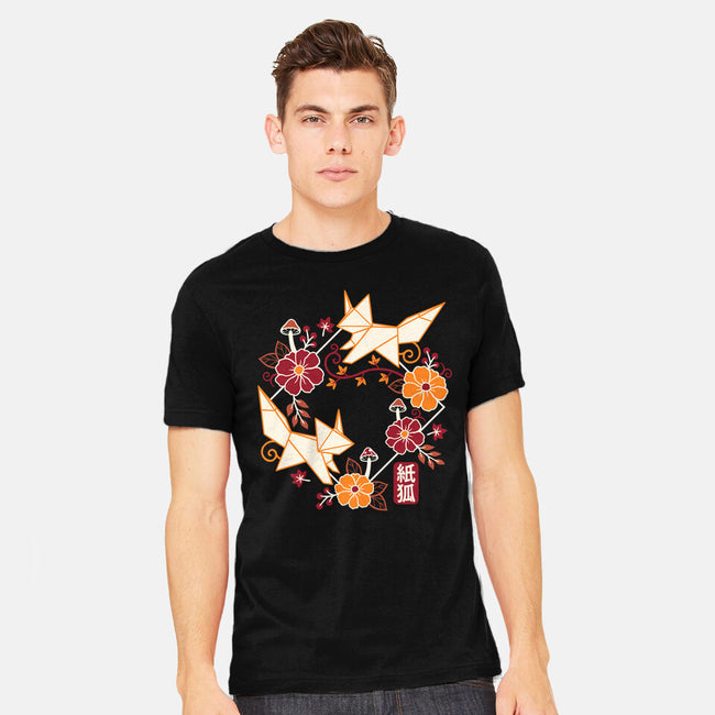 Origami Foxes-Mens-Heavyweight-Tee-NemiMakeit