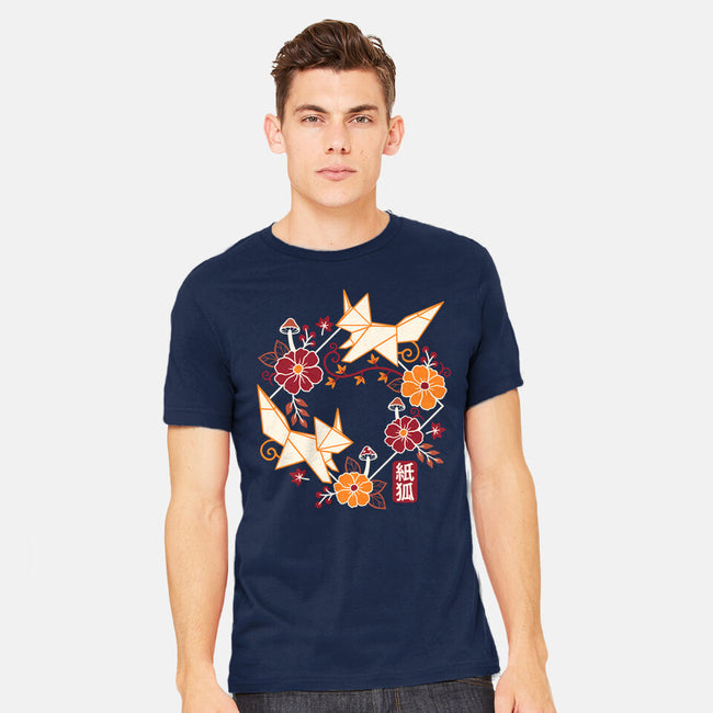 Origami Foxes-Mens-Heavyweight-Tee-NemiMakeit
