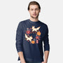 Origami Foxes-Mens-Long Sleeved-Tee-NemiMakeit