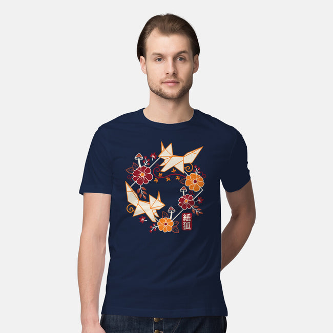 Origami Foxes-Mens-Premium-Tee-NemiMakeit