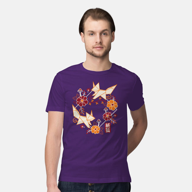 Origami Foxes-Mens-Premium-Tee-NemiMakeit
