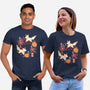 Origami Foxes-Unisex-Basic-Tee-NemiMakeit