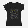 Space Cats-Womens-V-Neck-Tee-Eoli Studio