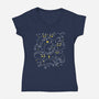 Space Cats-Womens-V-Neck-Tee-Eoli Studio
