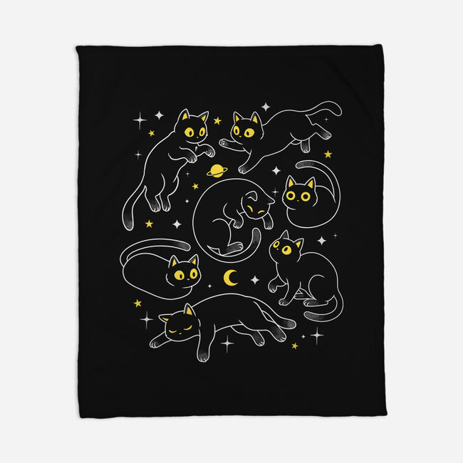 Space Cats-None-Fleece-Blanket-Eoli Studio