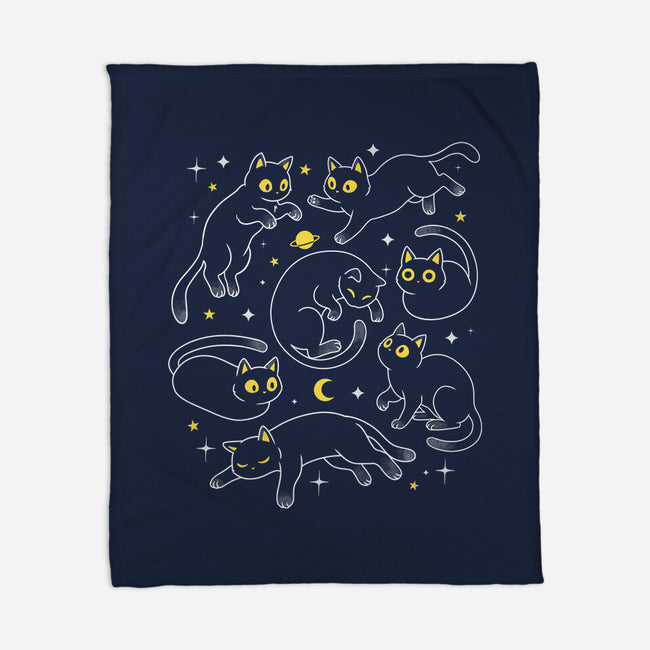 Space Cats-None-Fleece-Blanket-Eoli Studio