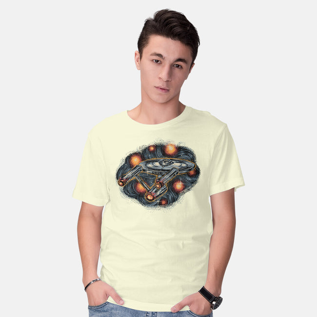 The Stars Is Waiting For Us-Mens-Basic-Tee-glitchygorilla