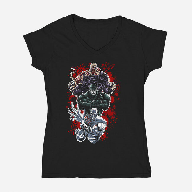 Stalkers Horror-Womens-V-Neck-Tee-Diego Oliver