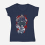 Stalkers Horror-Womens-V-Neck-Tee-Diego Oliver