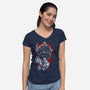 Stalkers Horror-Womens-V-Neck-Tee-Diego Oliver