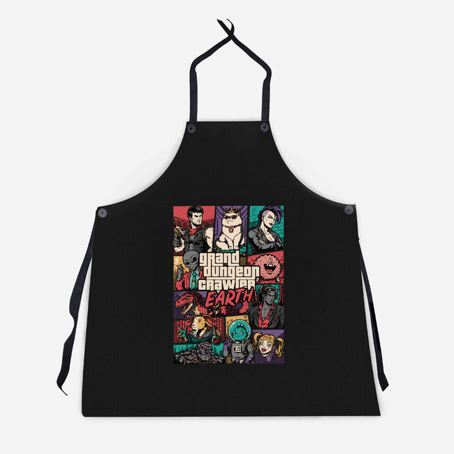 Crawler Game-Unisex-Kitchen-Apron-Studio Mootant