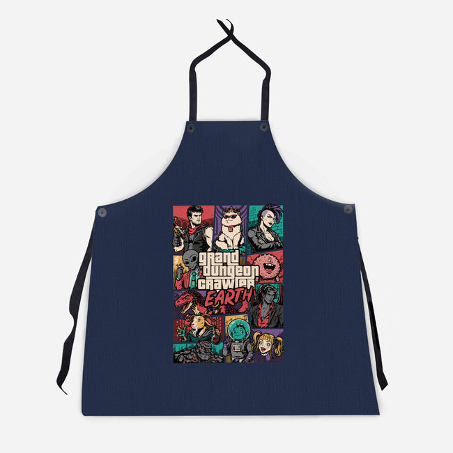 Crawler Game-Unisex-Kitchen-Apron-Studio Mootant