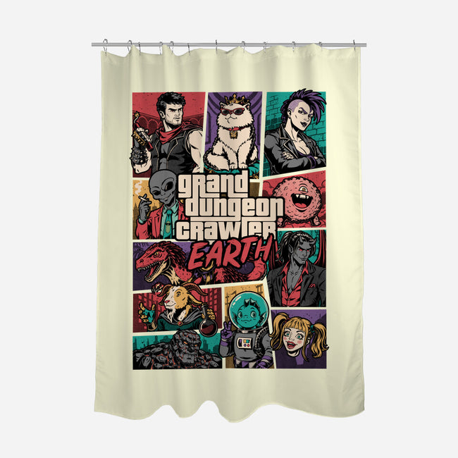 Crawler Game-None-Polyester-Shower Curtain-Studio Mootant