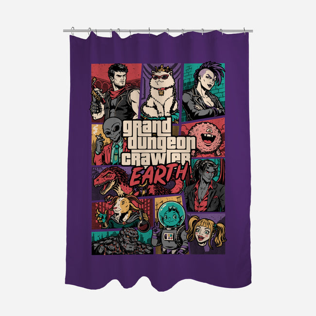 Crawler Game-None-Polyester-Shower Curtain-Studio Mootant