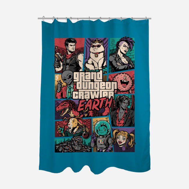Crawler Game-None-Polyester-Shower Curtain-Studio Mootant