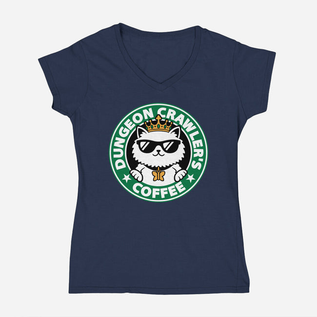 Crawler Coffee-Womens-V-Neck-Tee-Studio Mootant