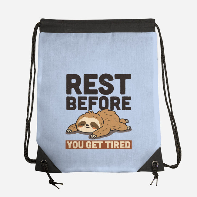 Rest Before You Get Tired-None-Drawstring-Bag-Popnotic