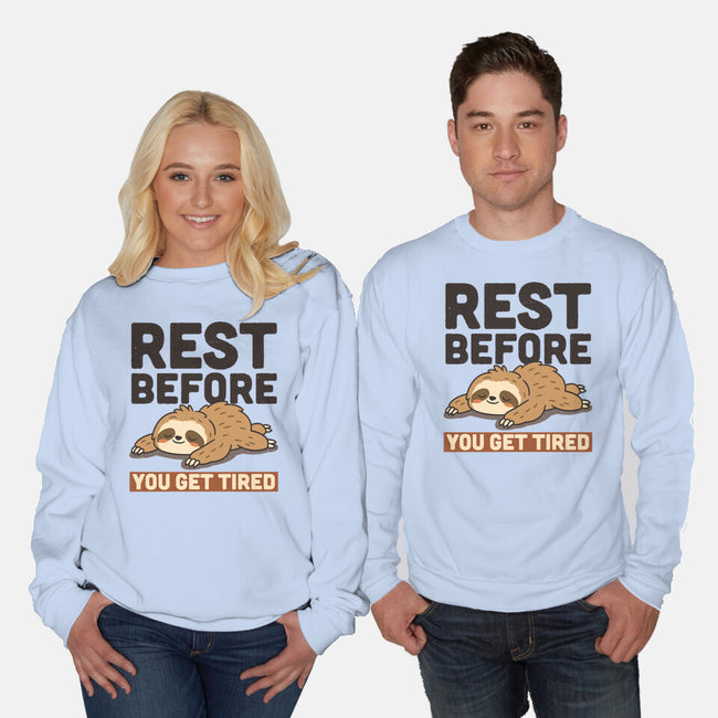 Rest Before You Get Tired-Unisex-Crew Neck-Sweatshirt-Popnotic