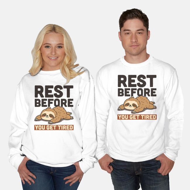 Rest Before You Get Tired-Unisex-Crew Neck-Sweatshirt-Popnotic