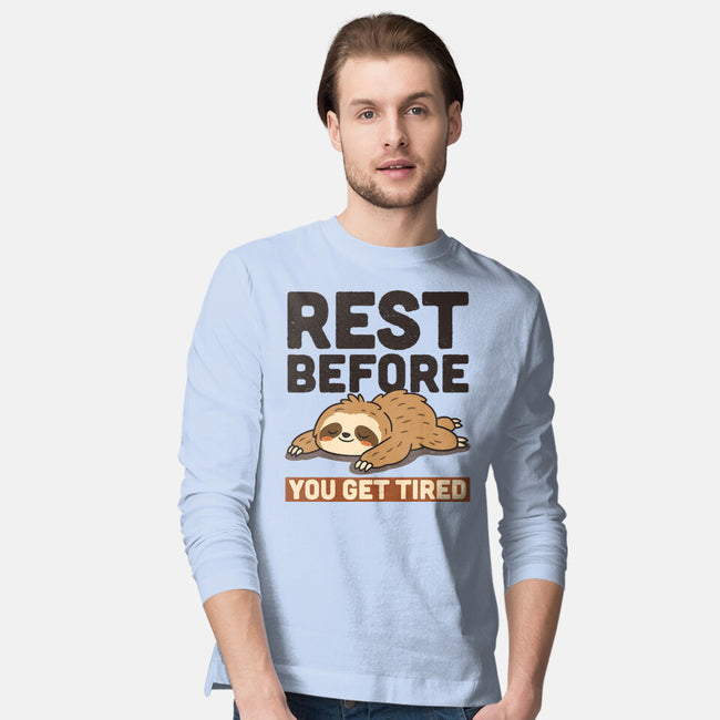 Rest Before You Get Tired-Mens-Long Sleeved-Tee-Popnotic