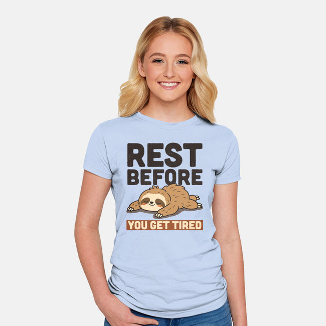 Rest Before You Get Tired-Womens-Fitted-Tee-Popnotic