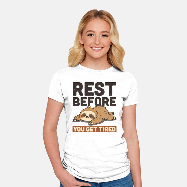 Rest Before You Get Tired-Womens-Fitted-Tee-Popnotic