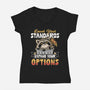 Lower Your Standards-Womens-V-Neck-Tee-Popnotic