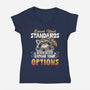 Lower Your Standards-Womens-V-Neck-Tee-Popnotic