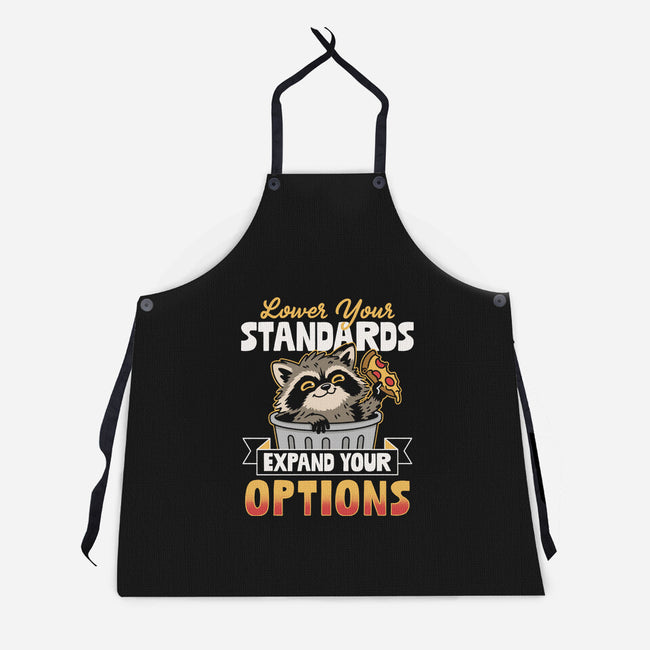 Lower Your Standards-Unisex-Kitchen-Apron-Popnotic