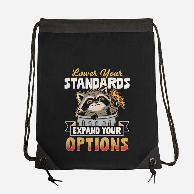 Lower Your Standards-None-Drawstring-Bag-Popnotic