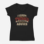 I Learn From People's Mistakes-Womens-V-Neck-Tee-Popnotic