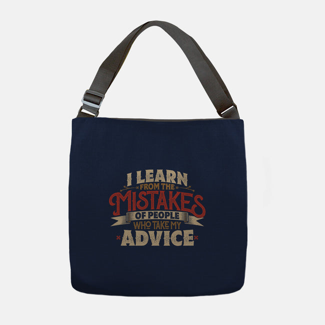 I Learn From People's Mistakes-None-Adjustable Tote-Bag-Popnotic