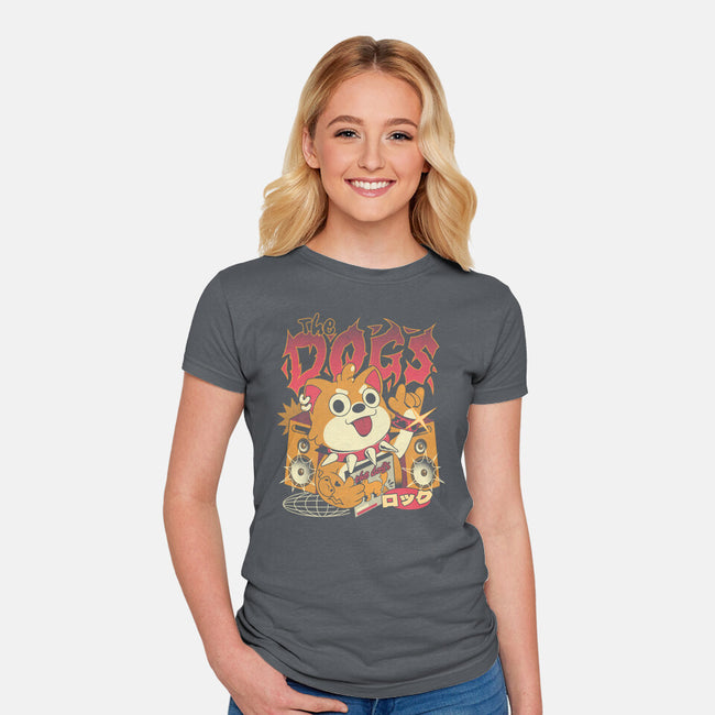 The Dogs-Womens-Fitted-Tee-ilustrata