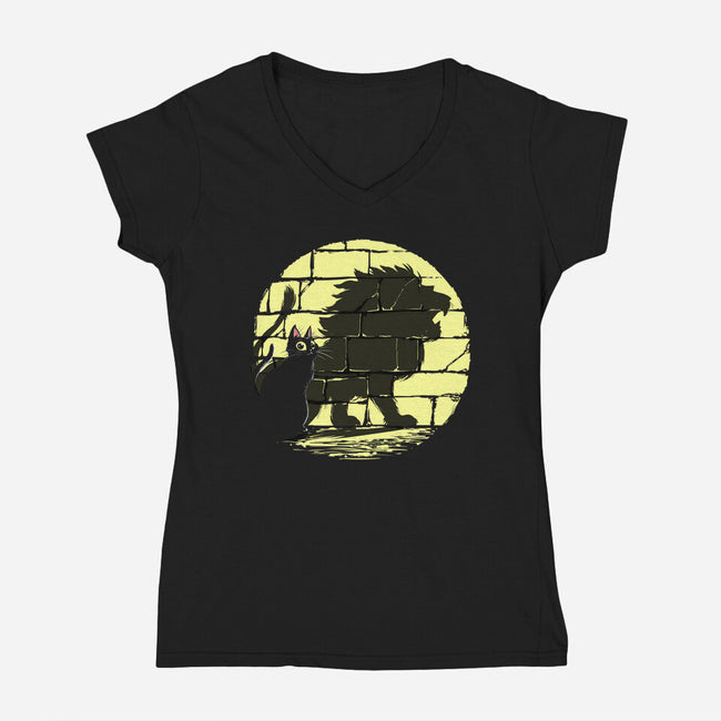 I Am A Lion-Womens-V-Neck-Tee-zascanauta