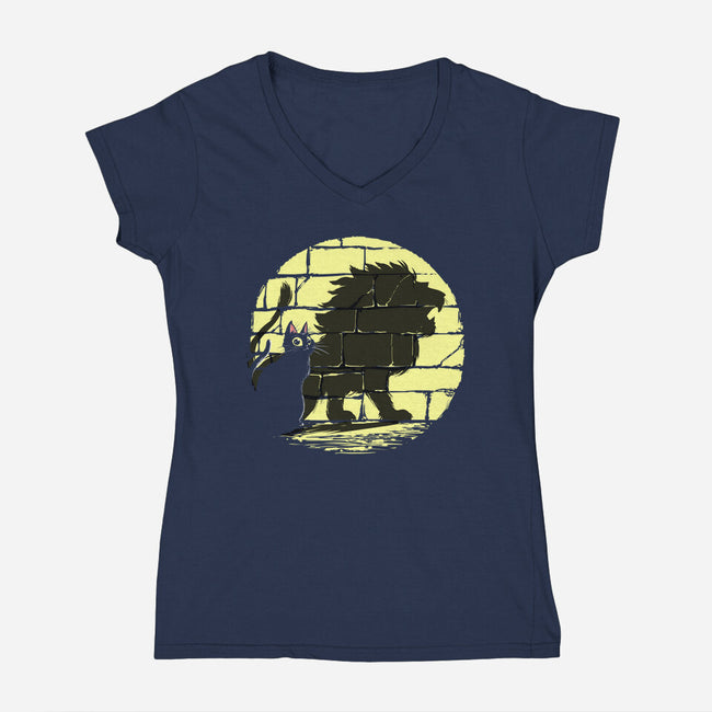 I Am A Lion-Womens-V-Neck-Tee-zascanauta