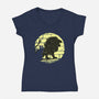 I Am A Lion-Womens-V-Neck-Tee-zascanauta