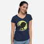 I Am A Lion-Womens-V-Neck-Tee-zascanauta