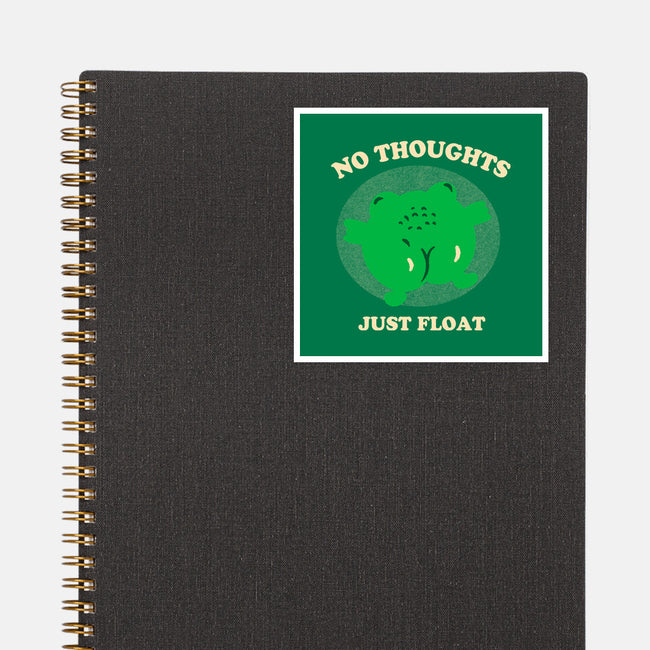 No Thoughts Just Float-None-Glossy-Sticker-studiolumlum