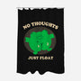 No Thoughts Just Float-None-Polyester-Shower Curtain-studiolumlum