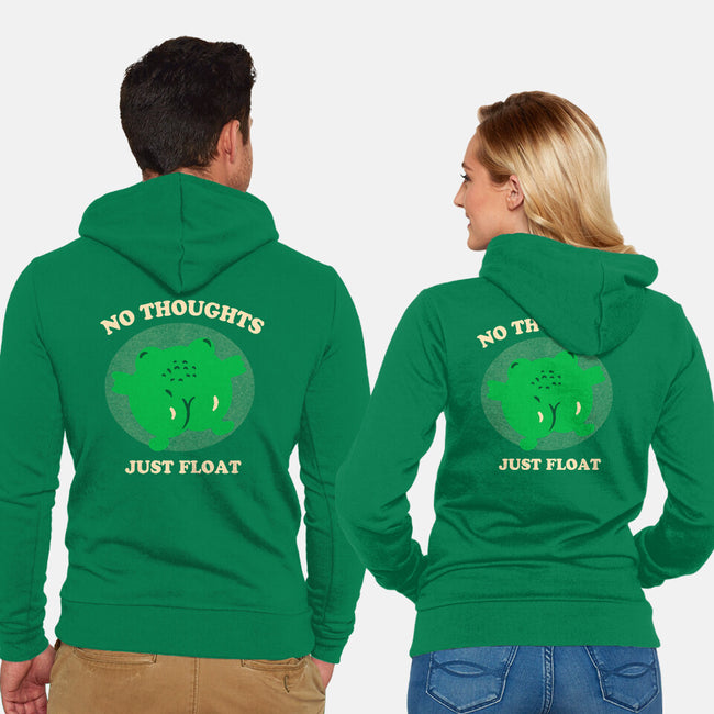 No Thoughts Just Float-Unisex-Zip-Up-Sweatshirt-studiolumlum