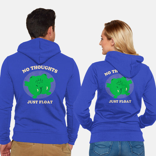 No Thoughts Just Float-Unisex-Zip-Up-Sweatshirt-studiolumlum