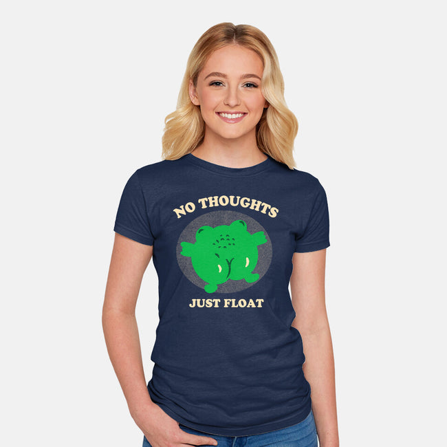 No Thoughts Just Float-Womens-Fitted-Tee-studiolumlum
