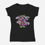 Metaphor For Capitalism-Womens-V-Neck-Tee-Afire