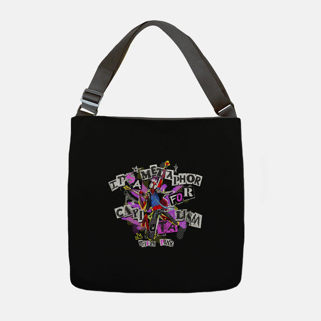 Metaphor For Capitalism-None-Adjustable Tote-Bag-Afire