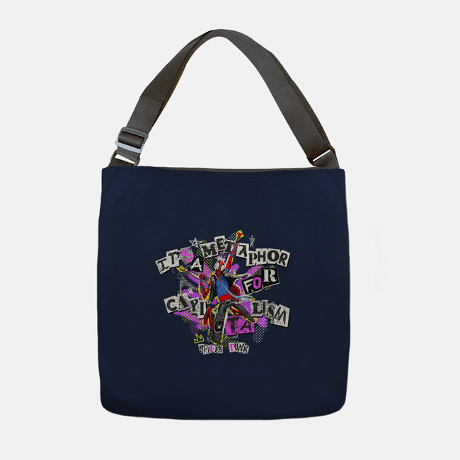 Metaphor For Capitalism-None-Adjustable Tote-Bag-Afire