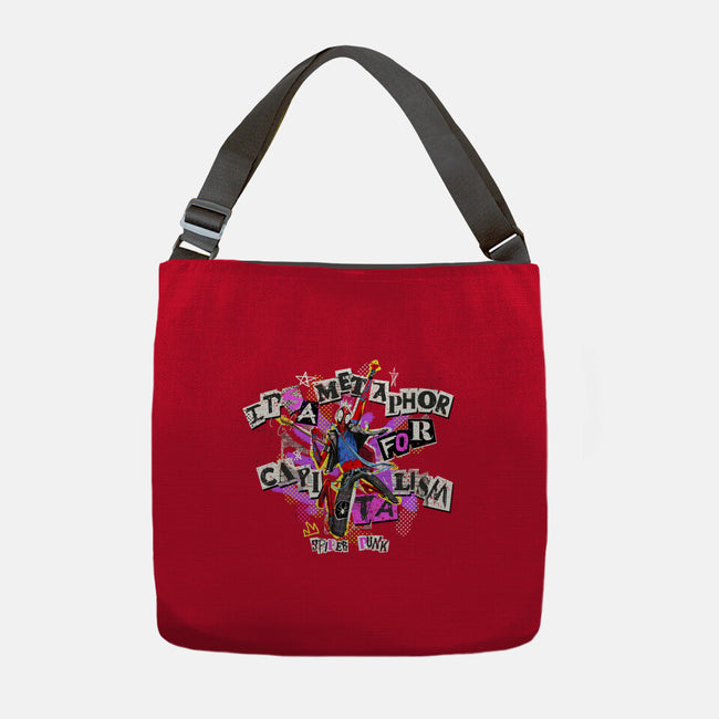 Metaphor For Capitalism-None-Adjustable Tote-Bag-Afire