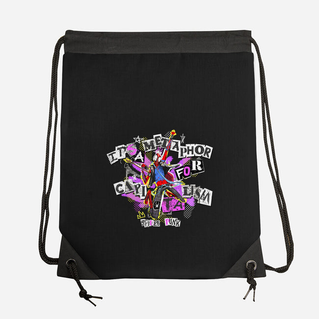Metaphor For Capitalism-None-Drawstring-Bag-Afire