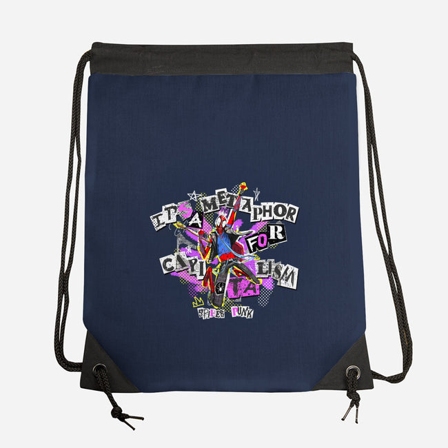 Metaphor For Capitalism-None-Drawstring-Bag-Afire