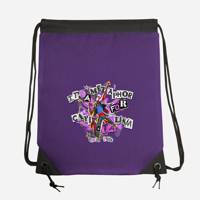 Metaphor For Capitalism-None-Drawstring-Bag-Afire